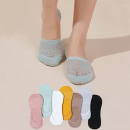 Women Socks For Spring And Summer Boat Shallow Mouth Invisible Cotton Ins Candy Color Silicone Non Slip