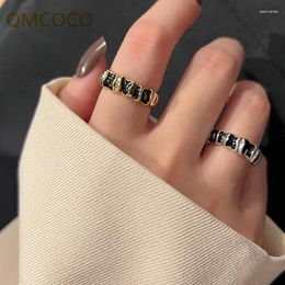 Cluster Rings Silver Color French Drop Glue For Women Fashion Charms Simple Birthday Party Everyday Jewelry Accessories