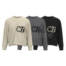 Tasarımcı Cole Buxton Erkekler Jakar Zımparalanmış Kazak Erkekler Sıradan Set Hoodies gevşek CB Y2K Sweatshirt