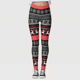 Women's Leggings 40# Casual Christmas Trousers For Women Lady Elasticity Skinny Leggins Mujer High Waist Workout Printing Stretchy Pants