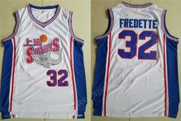 New Style 32 Jimmer Fredette Shanghai Sharks Jerseys Men University College Movie Basketball Fredette Jerseys Team White Stitched Sale