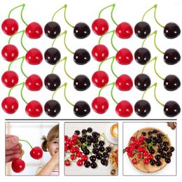 Party Decoration 40pcs Realistic Fruit Model Cherries Po Decorations For Home Office