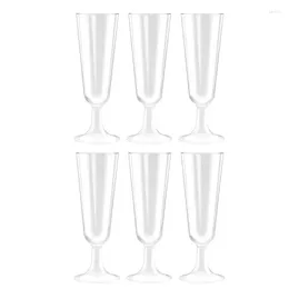 Disposable Dinnerware Household Cocktail Cup Transparent Champagne Flute Plastic Material For Red Wine