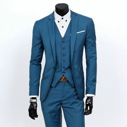 Men's Suits Blazers Plus Size 6XL-S JacketPantsVest High Quality Men Suits Slim Fit Solid Colour Formal Dress Suit Set Business Wedding Tuxedos 231101