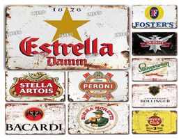 2021 Vintage Beer Brand Poster Metal Tin Sign European Retro Home Bar Decoration Iron Painting Personalized Pub Club Industrial De2919618