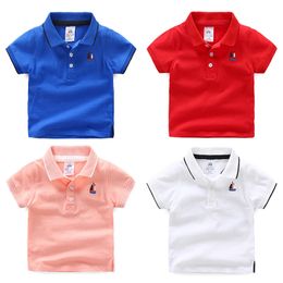 T shirts Summer 2 10TKids Children s Birthday Gift Clothing Cotton Short Sleeve Solid Color White Pink Red Blue T Shirt Boy 10 Years 230331