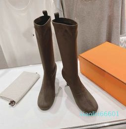 2023 New High Heel Long boots Elastic Boots 6Slim and Luxurious