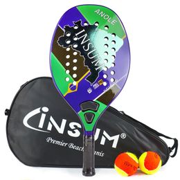 Tennis Rackets Raquete Beach For TopRanked Players Carbon High Strenghth with Protective Bag Cover Racket 231031