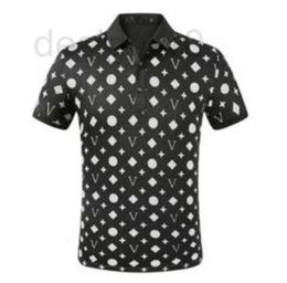 Men's Polos popular designer stripe polo shirt t shirts snake s bee floral embroidery mens High street fashion horse T-shirt 62FT