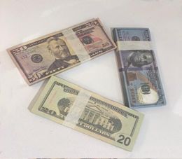 Best 3A Prop Money Euro Party 20 50 100 Dollar Bills Bars Currency Notes Props Lifelike Christmas Paper Bank Note Movie Copy Canadian2856364
