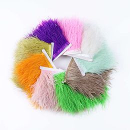 10M Fluffy Natural Ostrich Feathers Trim Fringe 6-8 Cm Wedding Party Decoration Feather Ribbon for Dress Clothing Sewing Crafts