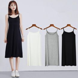 Casual Dresses Fashion Spring Summer U-Neck Backless Women Modal Dress Knee Length A-Line Vest Suspender Skirt Sexy Lady Party Clothes M-XL