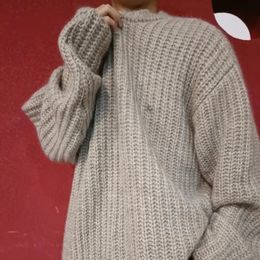 Women s Sweaters REP Loose Casual Simple Fashion Blank Color Round Neck Tops Men Women Harajuku Knit Pullovers 231101