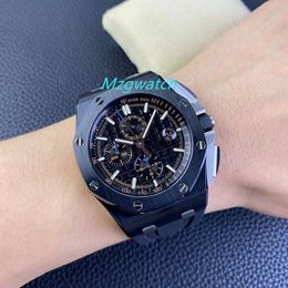 APF 26400 watch Timing function Cal.3126 movement 42MM Ceramic ring mouth Natural rubber belt Sapphire crystal glass Luminous display waterproof
