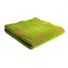 Decorative Flowers Wreaths Decorative Flowers Simation Artificial 1X1M Foldable Moss Grass Turf Mat Home Lawn Fake Design Garden Lan Dh7U3