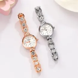 Wristwatches Small Ladies Quartz Bracelet Watch Fashion Super Large Water Diamond Steel Band Full