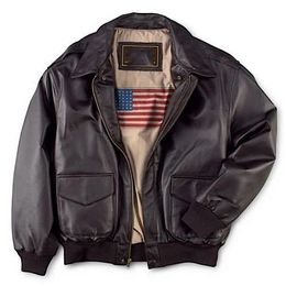 Men's Hoodies Sweatshirts Real Genuine Jacket Men Motorcycle Sheepskin Bomber Leather Coat Air Force Flight Jackets Padding Cotton Warm 231031