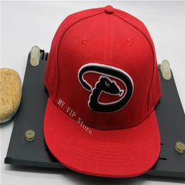Ready Stock Whole High Quality Men's Arizona Sport Team Fitted Caps Flat Brim on Field Hats Full Closed Design Size 7- Si302L