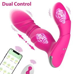 Sex Toy Massager Adult Massager Wearable Vibrating Panties Vibrators App Remote for Women 9 Speed Powerful Thrusting Vibrations Couples Goods