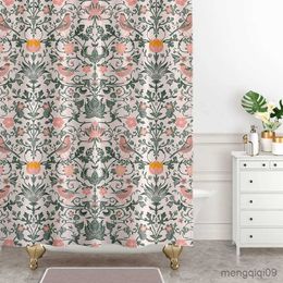 Shower Curtains Vintage Shower Curtain Waterproof and Anti-mildew Bathroom Partition Curtain Children's Bathroom Shower Curtain R231101