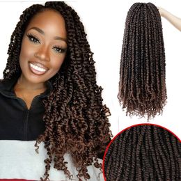 Passion Twist Kanekalon Fibre Pre-twisted Hair Extensions 18inches Braids Passion Twist Crochet Braid Hair