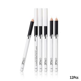 Eye Shadow/Liner Combination 12PCS/Lot White Make Up Pen Eyeliner Eye Liner Pencil Eyebrow Eyeshadow Cosmetics Eyes Makeup Tools 231031