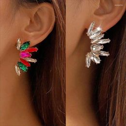 Stud Earrings Big Earring Crystal And Multi Colour Glass Women Gold Plating Fashion Jewellery Accessories Party Gift 2023 Style HE23