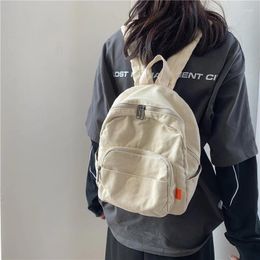 School Bags 2023 Canvas Women Small Backpack Vintage Feminina Mini Travel Bagpacks Female Solid Girl Mochilas