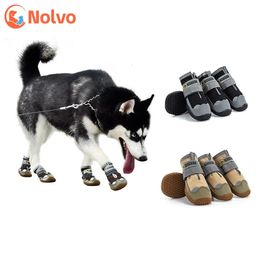 Pet Protective Shoes Dog For Sports Mountain Wearable Pets PVC Soles Waterproof Reflective Boots Perfect for Small Medium Large 231031
