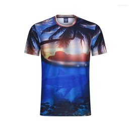 Men's T Shirts Shirt Men Hawaiian 3D Print Tshirt Beach Casual Top Loose Short Sleeve T-shirt Fashion Club Prom Party