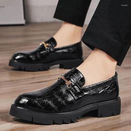 Dress Shoes Men's Spring And Autumn Business Casual Leather Comfortable All-Matching Slip-on Dad Young Sports