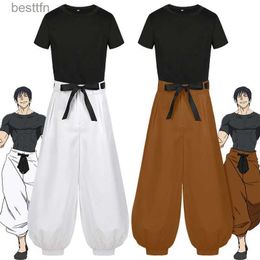 Anime Costumes Anime Jujutsu Kaisen Fushiguro Toji Cosplay Come Aldult Unisex Pants Wig Halloween Rave Combat Fushiguro Cosplay ComesL231101