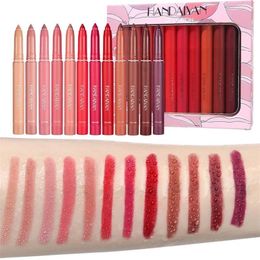 Lip Pencils 12colors/lot Professional Waterproof Long-lasting Lip Liner Pencil Set Sexy Lipliner Pen Lips Cosmetic Kit Lip Makeup Tools 231031