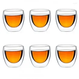 Wine Glasses Coffee Keep Double Glass Tea Drinkware Cups Water Wall Cup Heat Mug Set Cold Beer And Resistant Insulated