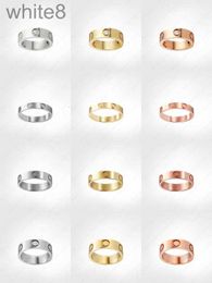 Band Rings Designer screw ring mens rings assic luxury designer Jewellery women Titanium steel Alloy Gold-Plated Gold Silver Rose Never fade Not allergic TDJD