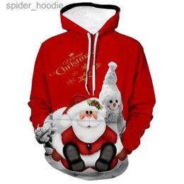 Men's Hoodies Sweatshirts Christmas 3D Printed Mens Hoodie Santa Claus Spring Autumn Streetwear Gym Sweatshirt Y2k Hipster Clothing Oversized Street Wear L231101