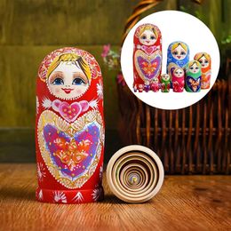 Dolls 10 Pcs Russian Nesting Dolls Stacking Kit Matryoshka Toy Colorful Stacking Dolls 231031