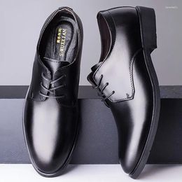 Dress Shoes Spring And Autumn Mens Business Low Top Men's Formal Increased Waterproof Wedding Flat