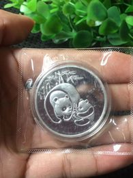 Chinese Shanghai Mint Ag 999 1oz Arts 1984 year panda silver Coin