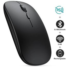 Mice Wireless Bluetooth Mouse Wireless Computer Mouse USB Ergonomic Mouse Silent Rechargeable Mause Optical Mice Mute for PC laptops 231101