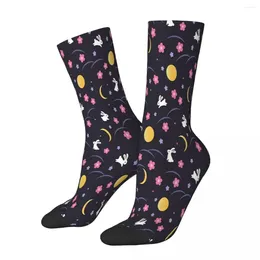 Men's Socks Moon Rabbits Male Mens Women Autumn Stockings Harajuku