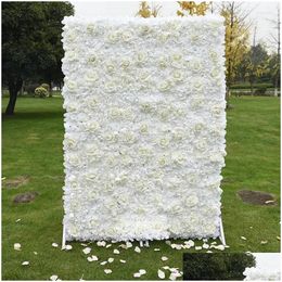 Decorative Flowers Wreaths Decorative Flowers Artificial Flower Wall Backdrop Romantic Diy Christmas Wedding Decoration Birthday Par Dhdpu