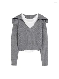 Women's Sweaters Fashion Simple Classical Cashmere Top Vintage O-Neck Long Sleeve Casual Pullovers Women Chic Knitted Sweater Streetwear