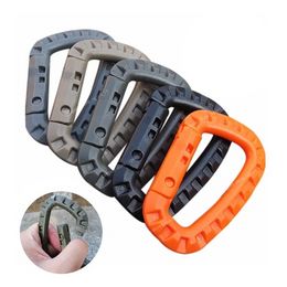 5pcs 8.5cm Tactical Backpack Buckle Fast Tactical Carabiner Plastic Hook D Shape Mosqueton EDC Gear For Outdoor Camping Camping HikingOutdoor Tools outdoor