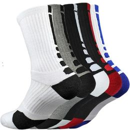 Sports Socks 5 Pairs Men Sports Socks Set With Damping Terry Basketball Cycling Running Hiking Tennis Sock Set Ski Women Cotton EU 39-45 231101