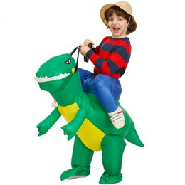 Cosplay Kids Child Inflatable Dinosaur Costume Anime Mascot Dress Suit Halloween Purim Christmas Party Cosplay Costumes for Boys Girls 230331