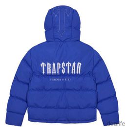 Trapstar London Decoded Hooded Puffer 2.0 Gradient Black Jacket Men Embroidered Thermal Hoodie Winter Coat Tops 2tn3