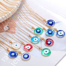 Turkish Evil Eye Necklace For Women Lucky Blue Eye Pendant Necklaces Party Wedding Jewelry