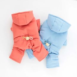 Dog Apparel Winter Jumpsuit Costume Warm Clothes Puppy Coat Small Clothing Jacket Pants Rompers Yorkie Poodle 231031