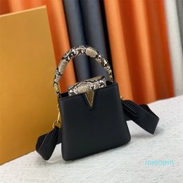 2023-Mini handbag serpentine Handle Single Handle Handbag Designer Shoulder Bag Waterproof leather Casual Handbag